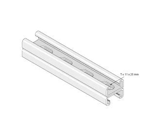 D Chan Back 2 Back 2 x 21mm x 41mm Plain Pre Galvanised Steel {3M}