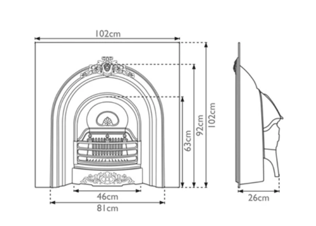 Carron Prince Cast Iron Fireplace Insert