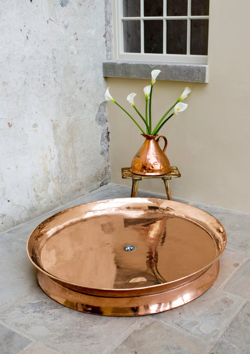 Hurlingham Rotunda Large Round Luxury Copper Shower Tray 1190x195mm