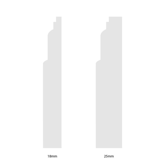 220mm Oslo MDF Skirting Board - Primed or Unprimed