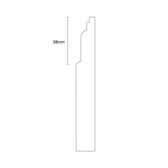 270mm Oslo MDF Skirting Board - Primed or Unprimed