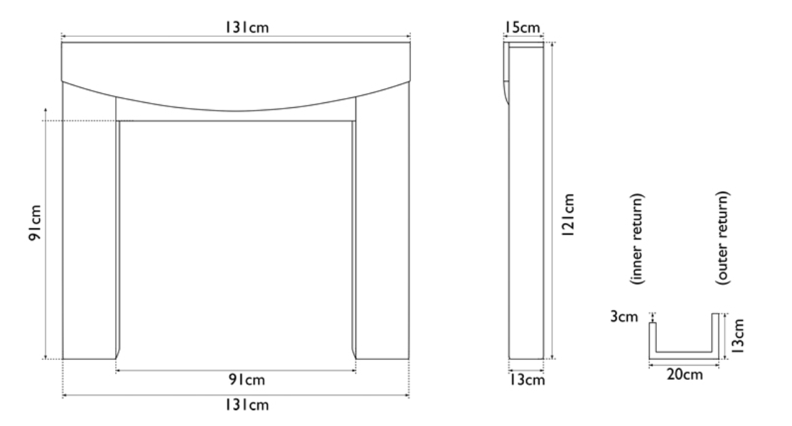 Carron Hardwick Wooden Fireplace Surround