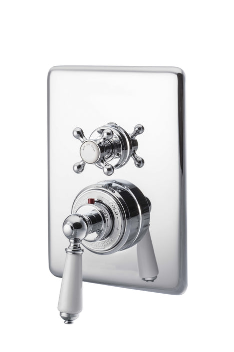 Hurlingham Dual Control Thermostatic Concealed Shower Valve, 2 Outlets