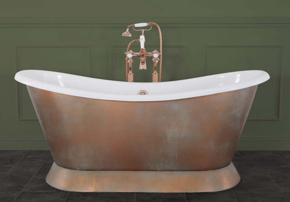 Hurlingham Application of White Enamel Interior to a Copper or Brass Bath