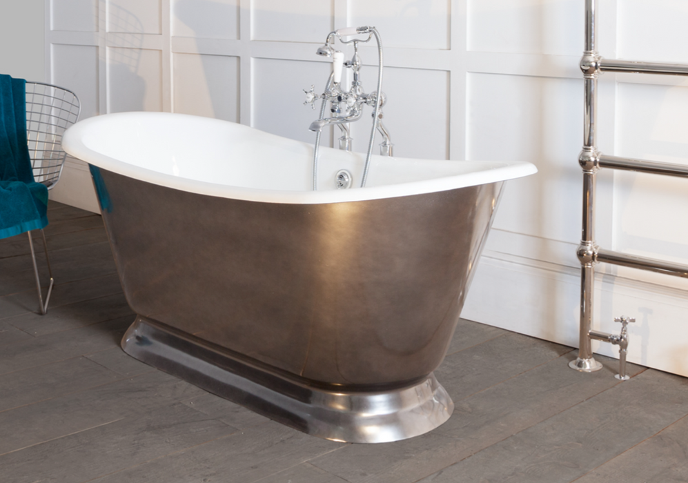 Hurlingham Painting of Cast Iron Bath, Pewter Lustre - Includes Materials