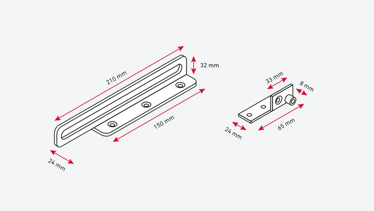 Ladder slide bracket kit