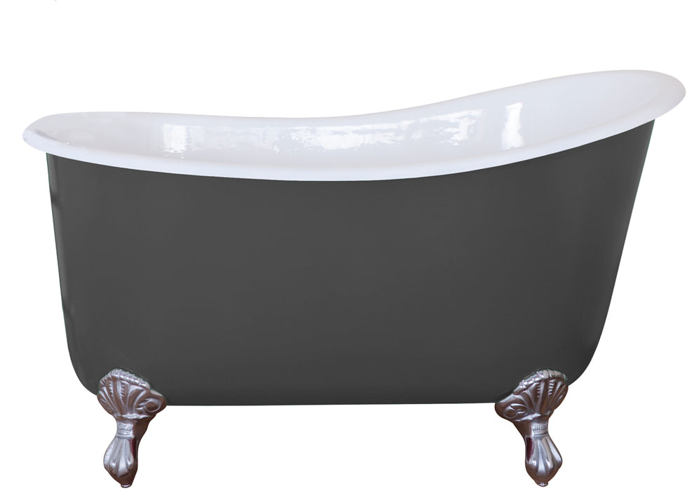 Hurlingham Shelley Freestanding Cast Iron Slipper Bath 1370 x 730mm