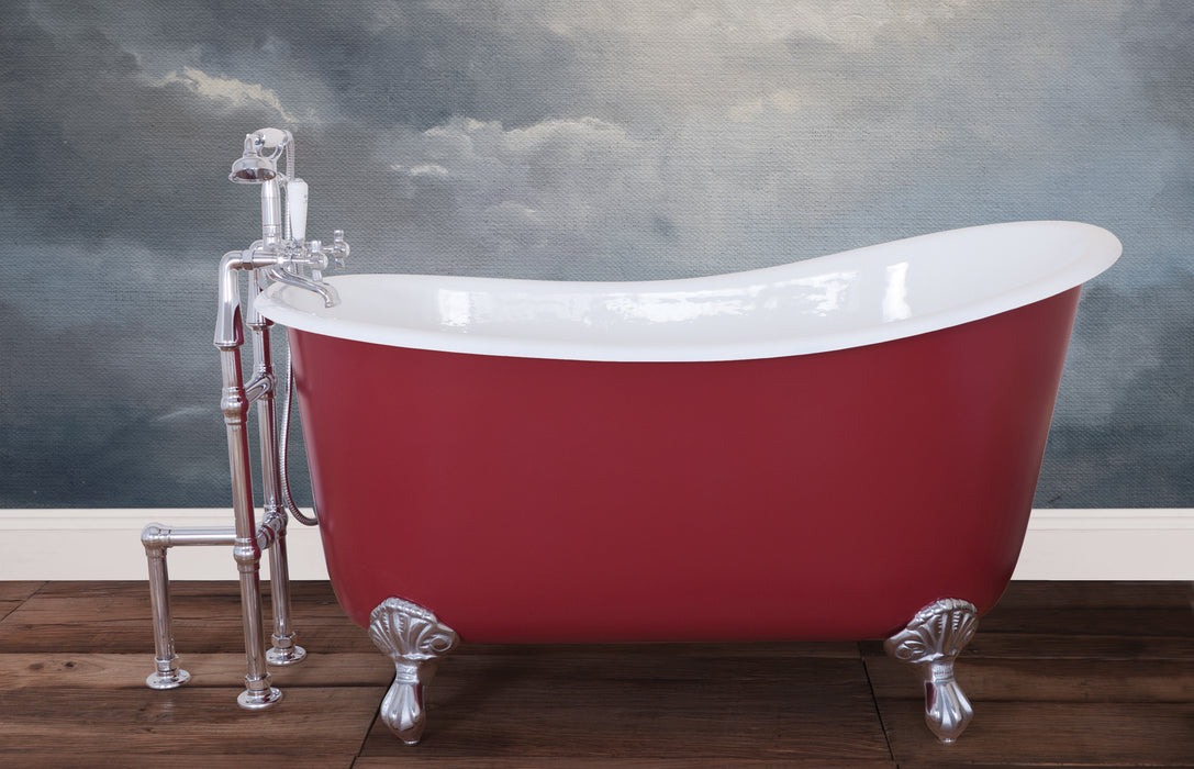 Hurlingham Shelley Freestanding Cast Iron Slipper Bath 1370 x 730mm