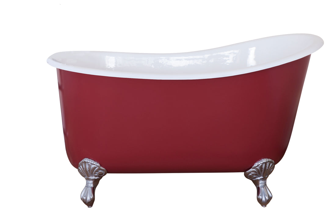 Hurlingham Shelley Freestanding Cast Iron Slipper Bath 1370 x 730mm