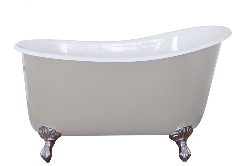 Hurlingham Shelley Freestanding Cast Iron Slipper Bath 1370 x 730mm