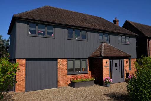 Anthracite Grey Vertical Cladding on a building