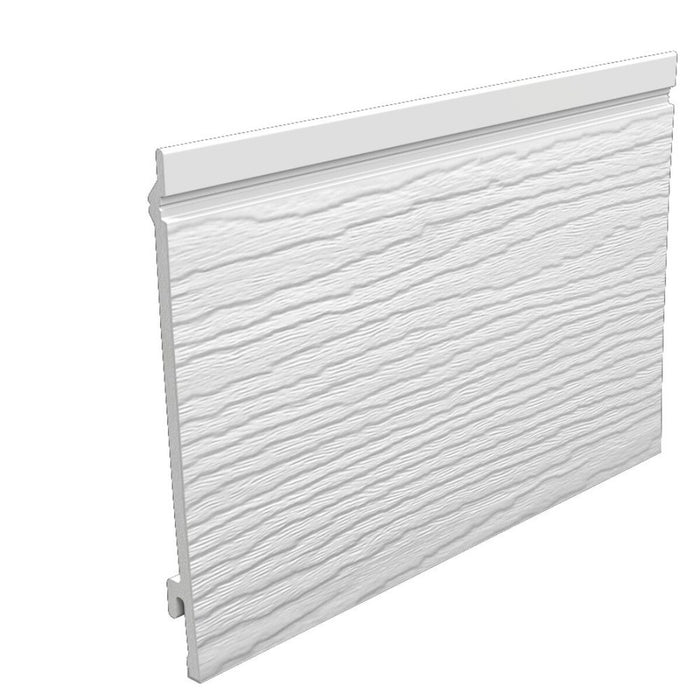 White Fortex Weatherboard Embossed Cladding 170mm Sample