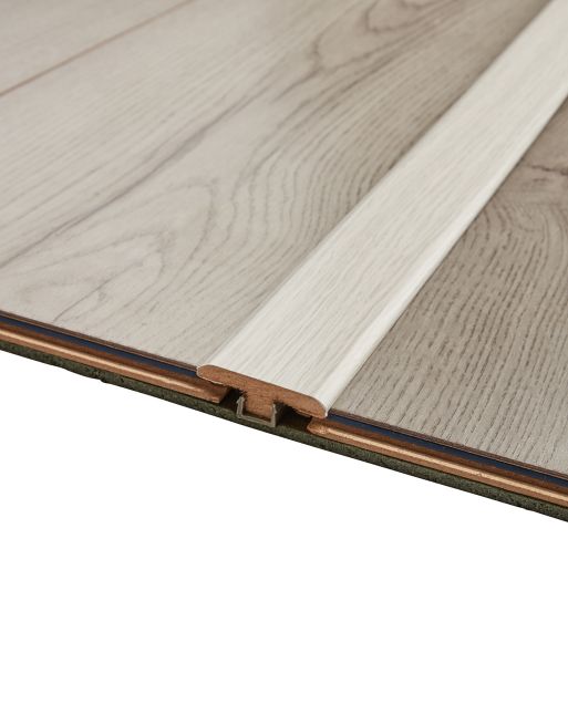 Wood & Laminate Flooring - Finishing Touches - Light Grey T-Profile