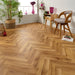 Herringbone Laminate Flooring – Aged Oak – 12mm- 1.8m2 Box