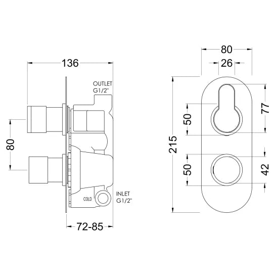 Arvan Twin Thermostatic Valve