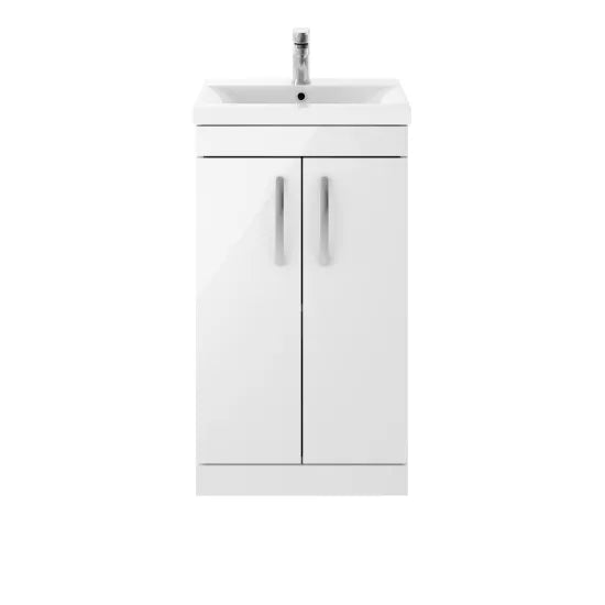 Athena Floor Standing 2 Door Vanity With Mid-Edge 1 Tap Hole Basin 500mm