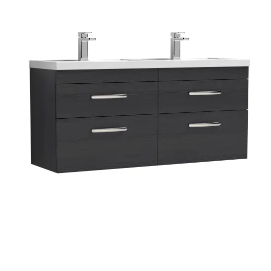 Athena Wall Hung 4 Drawer Vanity With Twin Basin 1200mm