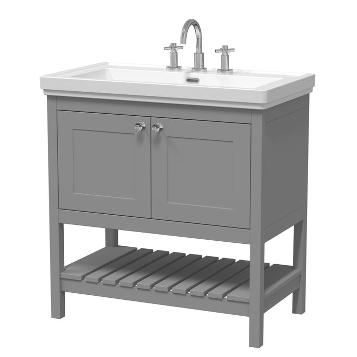 800mm Floor Standing Vanity & Basin 3TH Hudson Reed