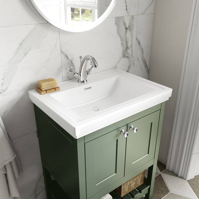 800mm Floor Standing Vanity & Basin 1TH Hudson Reed