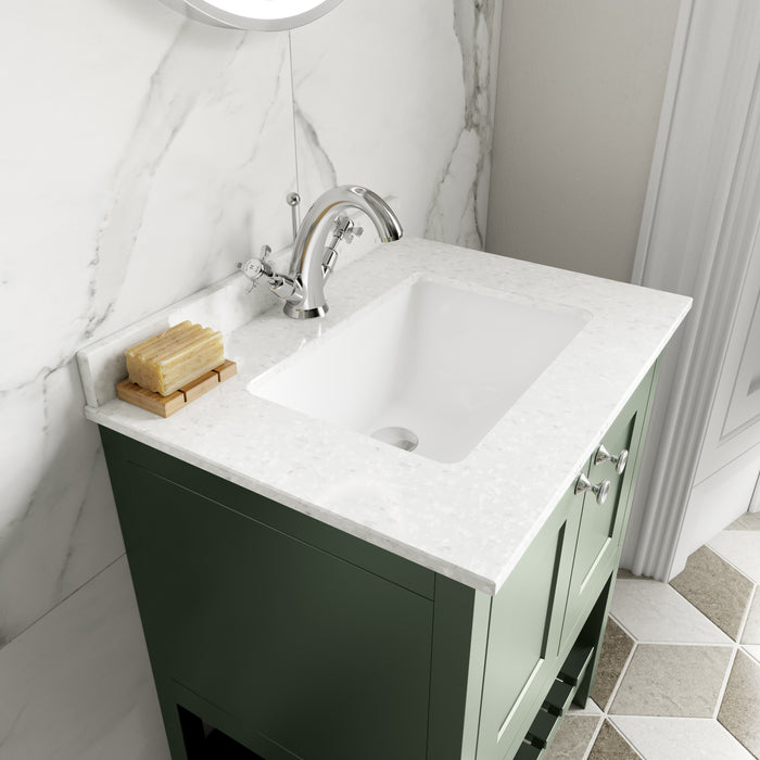 800mm Floor Standing Vanity & Marble Top 1TH Hudson Reed