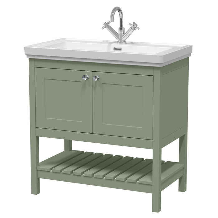 800mm Floor Standing Vanity & Basin 1TH Hudson Reed