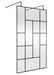 1200mm Abstract Frame Wetroom Screen with Support Bars Hudson Reed