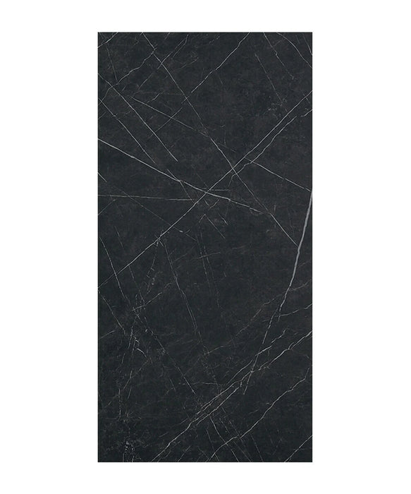 Black Pietra Marble Effect Laminate Hydrolock Wall Panel (240cm x 90cm)