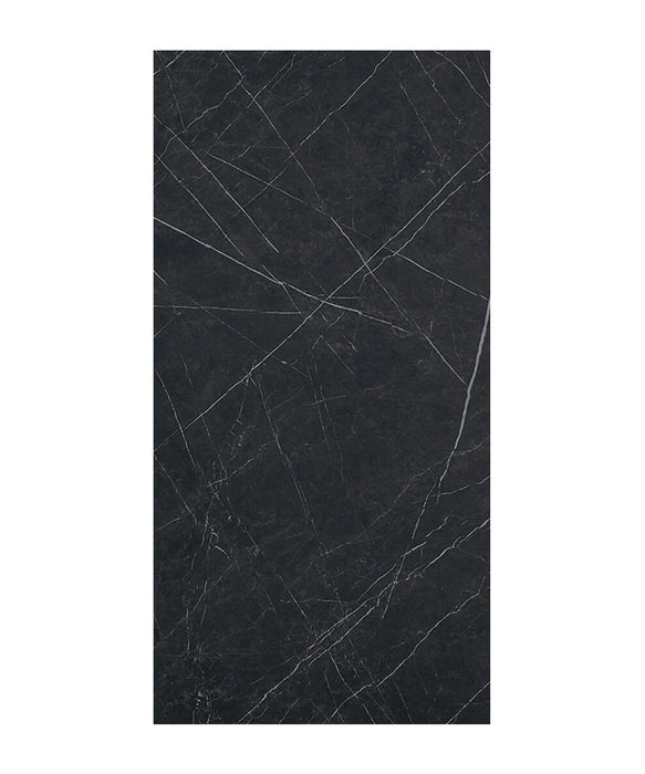 Black Pietra Marble Effect Laminate Hydrolock Wall Panel (240cm x 120cm)