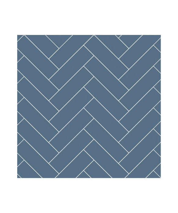 Misty Blue Herringbone Laminate Hydrolock Wall Panel (240cm x 59.8cm)