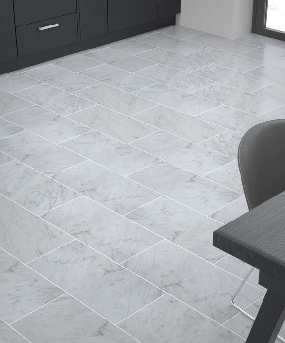 Carrara Honed Marble Tile (30.5cm x 61cm)