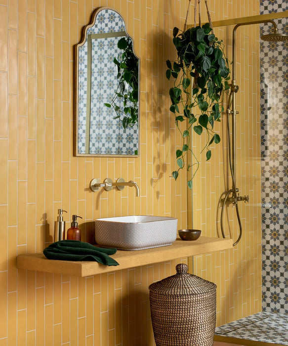 Ribbon™ Mustard Tile (5.3cm x 30cm)