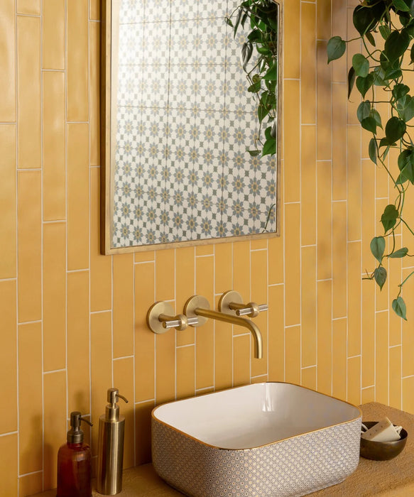 Ribbon™ Mustard Tile (5.3cm x 30cm)