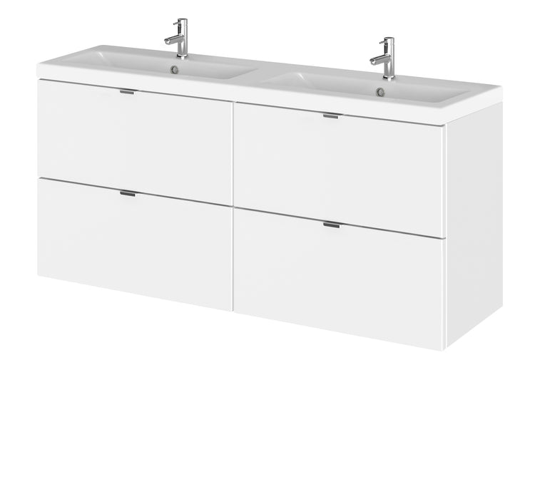 1200mm Vanity Unit & Double Ceramic Basin Hudson Reed