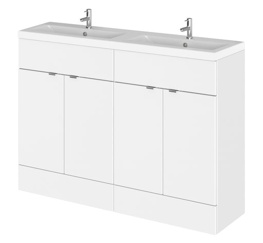 1200mm Vanity Unit & Double Ceramic Basin Hudson Reed