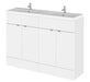 1200mm Vanity Unit & Double Ceramic Basin Hudson Reed