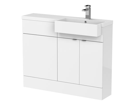 1100mm Combination Unit & Right Hand Semi Recessed Basin Hudson Reed