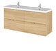 1200mm Vanity Unit & Double Basin Hudson Reed