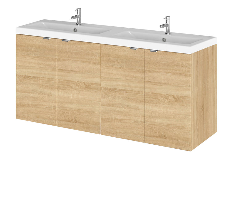 1200mm Vanity Unit & Double Ceramic Basin Hudson Reed