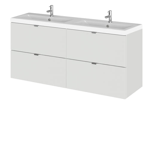 1200mm Vanity Unit & Double Ceramic Basin Hudson Reed