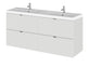 1200mm Vanity Unit & Double Ceramic Basin Hudson Reed