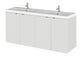 1200mm Vanity Unit & Double Ceramic Basin Hudson Reed