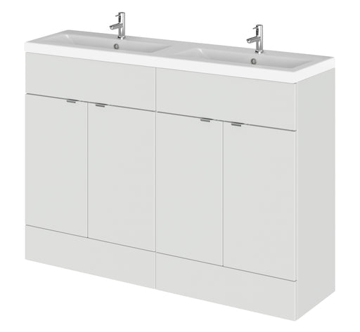 1200mm Vanity Unit & Double Ceramic Basin Hudson Reed