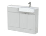 1100mm Combination Unit & Right Hand Semi Recessed Basin Hudson Reed