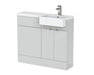 1000mm Combination Unit & Right Hand Semi Recessed Basin Hudson Reed