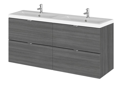 1200mm Vanity Unit & Double Ceramic Basin Hudson Reed