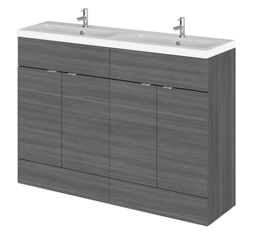 1200mm Vanity Unit & Double Ceramic Basin Hudson Reed