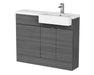 1100mm Combination Unit & Right Hand Semi Recessed Basin Hudson Reed