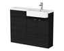 1100mm Combination Unit & Right Hand Semi Recessed Basin Hudson Reed