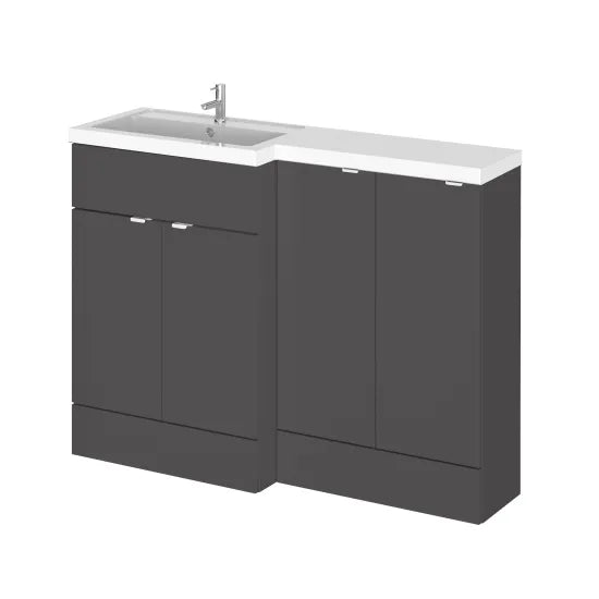 Fusion Floor Standing 4 Door Vanity Basin Left Hand Combination 1200mm