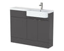 1100mm Combination Unit & Right Hand Semi Recessed Basin Hudson Reed